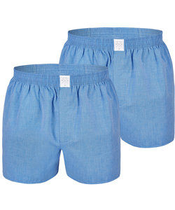 MG-1 Wide Boxer Shorts Men 2-Pack Blue Uni