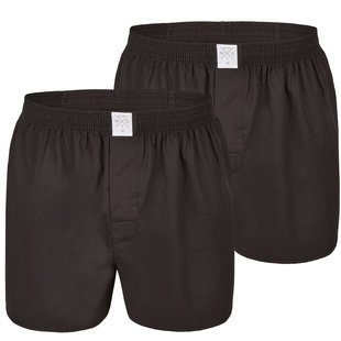 MG-1 Wijde Boxershorts Heren 2-Pack Zwart Uni