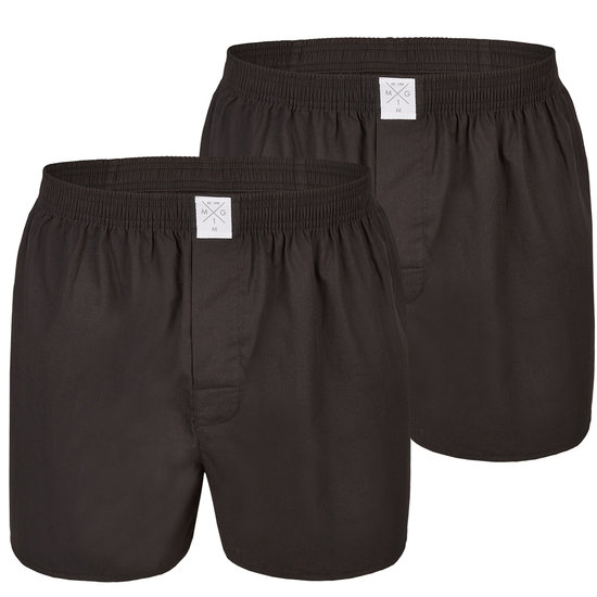 MG-1 MG-1 Wide Boxer Shorts Men 2-Pack Black Uni