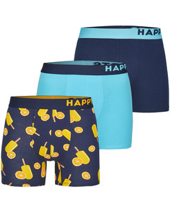 Happy Shorts 3-Pack Boxershorts Heren Capri Ice