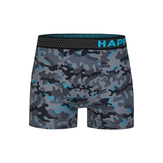 Happy Shorts Happy Shorts 3-Pack Boxer Shorts Men Camouflage Aqua / Gray