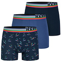 Happy Shorts Happy Shorts 3-Pack Boxer Shorts Men Palm Beach Gray / Blue