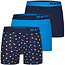 Happy Shorts Happy Shorts 3-Pack Boxershorts Heren Hartjes Blauw