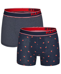 Happy Shorts 2-Pack Boxer Shorts Men Strawberries / Striped