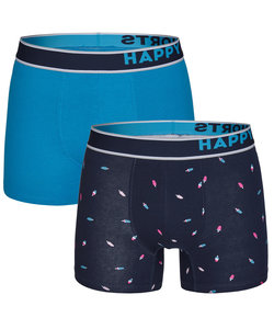 Happy Shorts 2-Pack Boxer Shorts Men Popsicles Blue