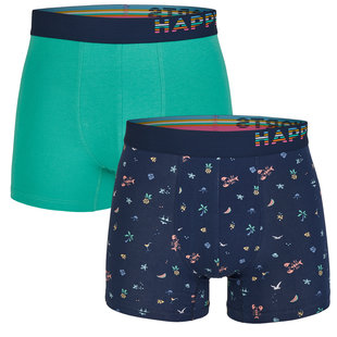 Happy Shorts 2-pack Boxer Shorts Men SEA Print D830