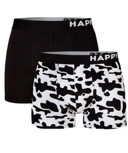 Happy Shorts 2-Pack Boxershorts Heren Koe Druk