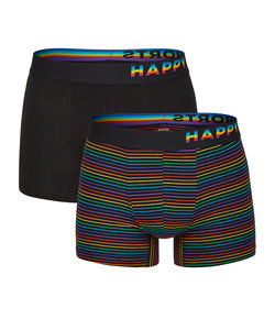 Happy Shorts 2-pack Boxer Shorts Men Rainbow Pride Stripes