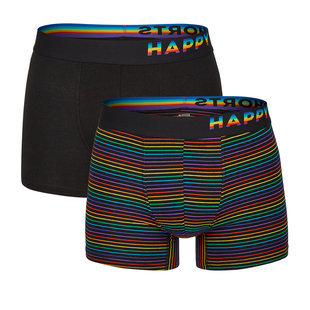 Happy Shorts 2-pack Boxer Shorts Men Rainbow Pride Stripes