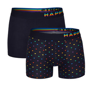 Happy Shorts 2-pack Boxer Shorts Men Pride Rainbow Hearts