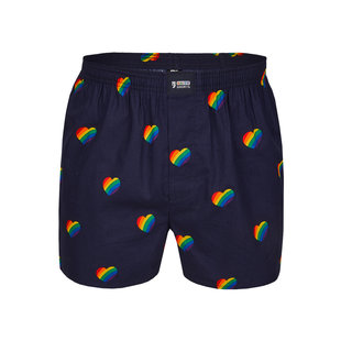 Happy Shorts Wijde Boxershort Pride Regenboog Hartjes