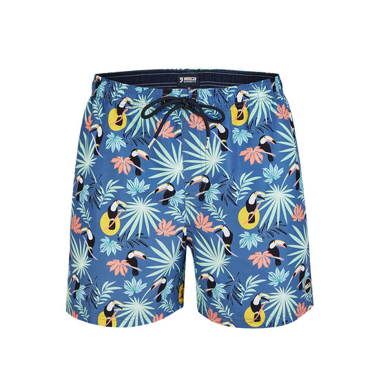 Happy Shorts Happy Shorts Zwemshort Tucan met Palmblad Print