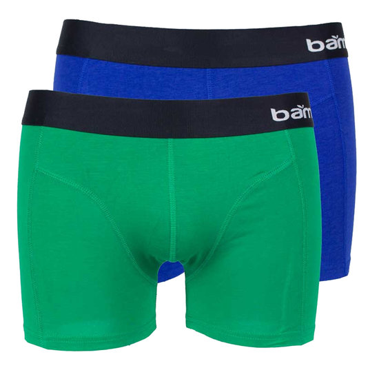 Apollo Bamboo Boxer Shorts Men Blue / Green 2-Pack