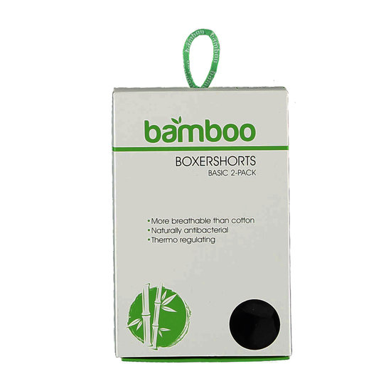 Apollo Bamboe Boxershort Heren Zwart 2-Pack