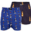 Happy Shorts Happy Shorts 2-pack Wijde Boxershorts Konijn + Stokstaartje