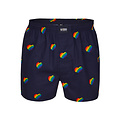 Happy Shorts Happy Shorts 2-pack Wijde Boxershort Regenboog Hartjes + Hartjes