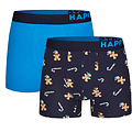 Happy Shorts Happy Shorts 2-Pack Christmas Boxer Shorts Men Gingerbread Man