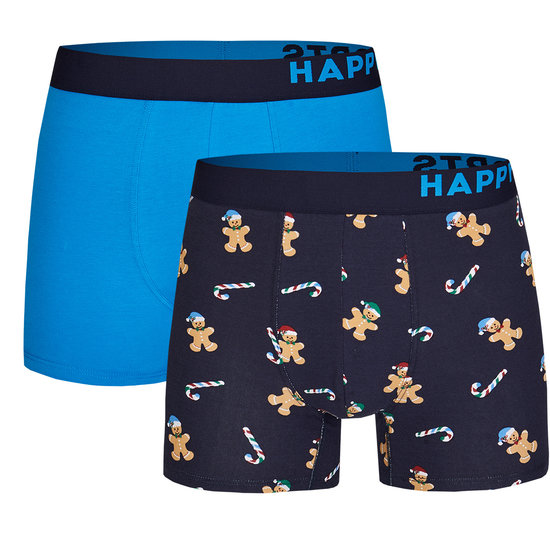 Happy Shorts  Happy Shorts 2-Pack Kerst Boxershorts Heren Gingerbread Man