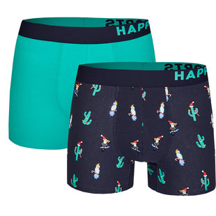 Happy Shorts 2-Pack Christmas Boxer Shorts Men Christmas Tucan