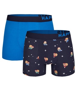 Happy Shorts 2-Pack Christmas Boxer Shorts Men Sloth