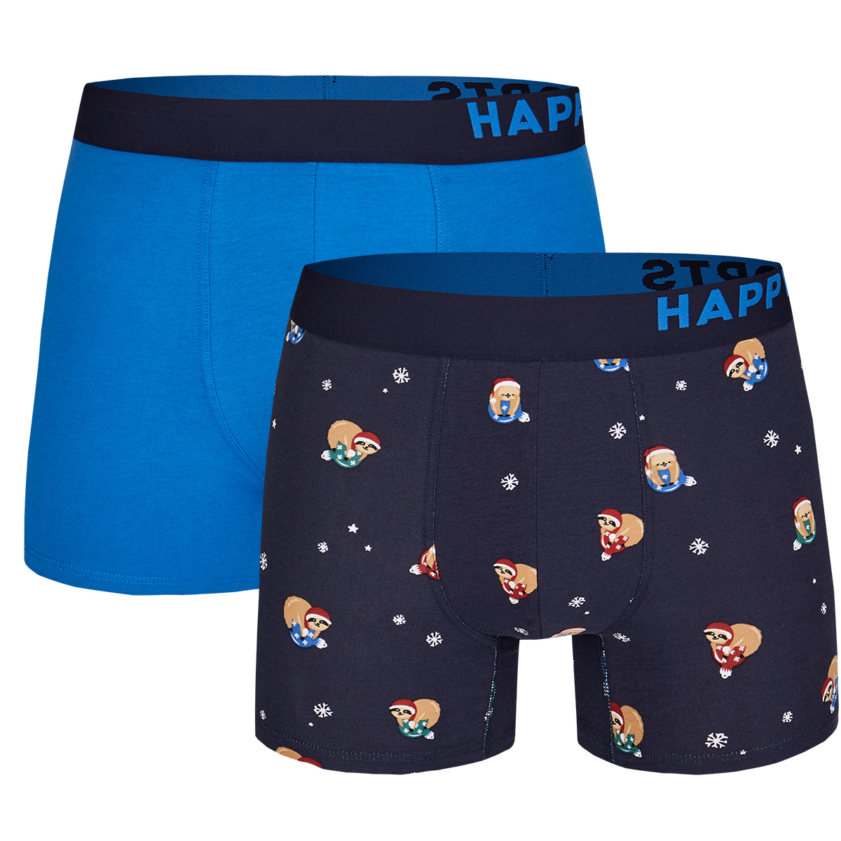 Happy Shorts Happy Shorts 2 Pack Kerst Boxershorts Heren Luiaard
