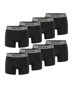 Phil & Co Boxer Shorts Men Black 8-Pack