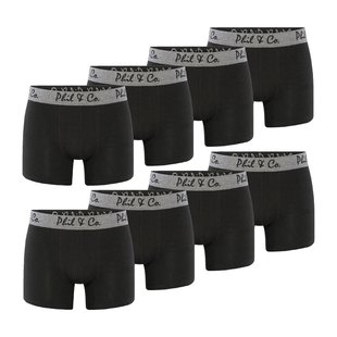 Phil & Co Boxershorts Heren Zwart 8-Pack