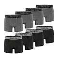 Phil & Co Phil & Co Boxer Shorts Men Solid Black / Anthracite 8-Pack