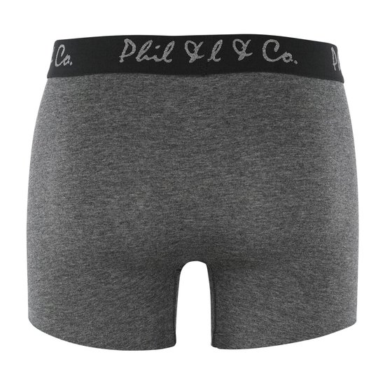 Phil & Co Phil & Co Boxer Shorts Men Solid Black / Anthracite 8-Pack