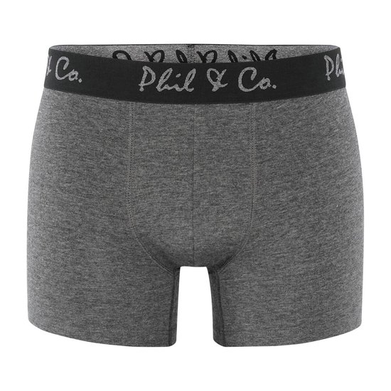 Phil & Co Phil & Co Boxer Shorts Men Solid Black / Anthracite 8-Pack