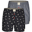 Phil & Co Phil & Co 2-Pack Wijde Boxershorts Heren PH-156 Fiets Print