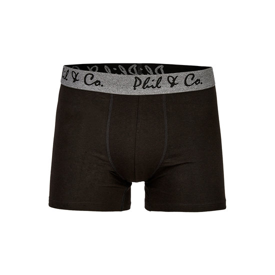 Phil & Co Phil & Co Boxer Shorts Men Solid Black / Anthracite 8-Pack