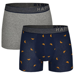 Happy Shorts 2-Pack Boxer Shorts Men Croissant Print