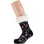 Apollo Dames Home Socks Kerst Huissokken Blauw