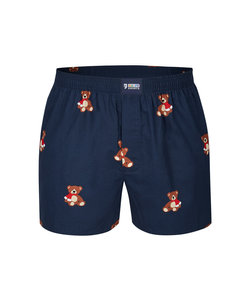 Happy Shorts Wide Christmas Boxer Short Men Raccoon Blue