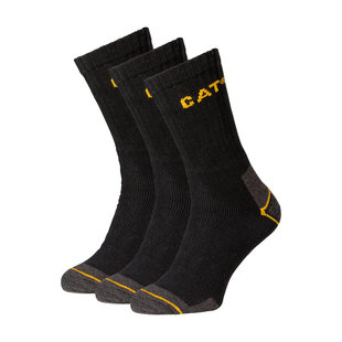 CAT Work Socks Black- 3 pairs