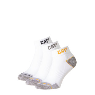 CAT Ankle Socks Work Sneakers 3-pair White