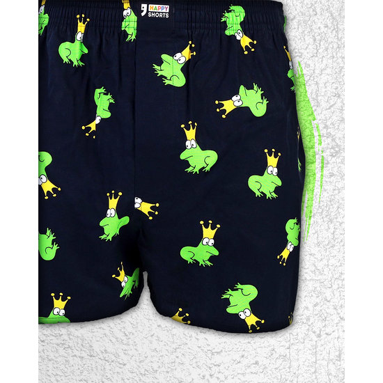 Happy Shorts Happy Shorts Wide Boxer Shorts Frog with Crown american Boxer