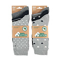 Apollo Women's Socks Heart Stripes Stars Bio Cotton 6-Pack Gray / Blue