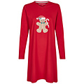 Happy Shorts Happy Shorts Christmas Women's Short Sleeve Nightdress 2-pieces Red / Gray