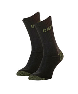 CAT Woolen Thermo Work Socks Black 2-Pair