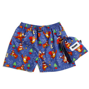 MG-1 Wide Kids Christmas Boxer Shorts Boys Bear