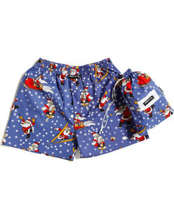 MG-1 Wide Kids Christmas Boxer Shorts Boys Santa