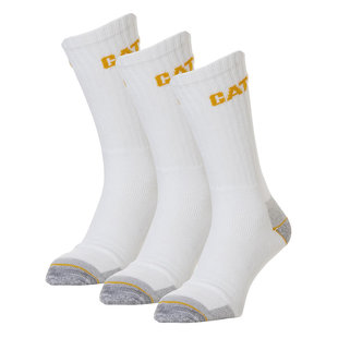 CAT Work Socks White - 3 pairs