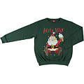 Apollo Apollo Heren Foute Kersttrui Sweater Groen Holly Jolly Santa