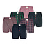 Phil & Co Phil & Co 6-Pack Geweven Wijde Boxershorts Heren HBOD62 Multipack