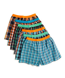 MG-1 Wide Boxer Shorts Men 6-Pack Multipack NEON Checkered
