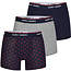 Happy Shorts Happy Shorts 3-Pack Boxer Shorts Men Hearts Blue/Gray