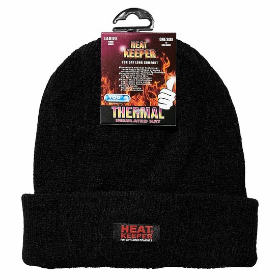 Heatkeeper HEAT KEEPER Thermal Hat Women Chenille Black