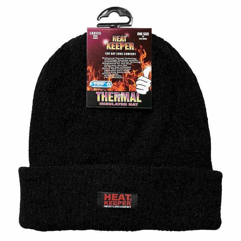 Heatkeeper HEAT KEEPER Thermo Muts Dames Chenille Zwart